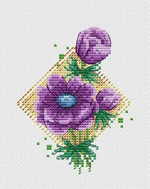 Anemone - PDF Cross Stitch Pattern