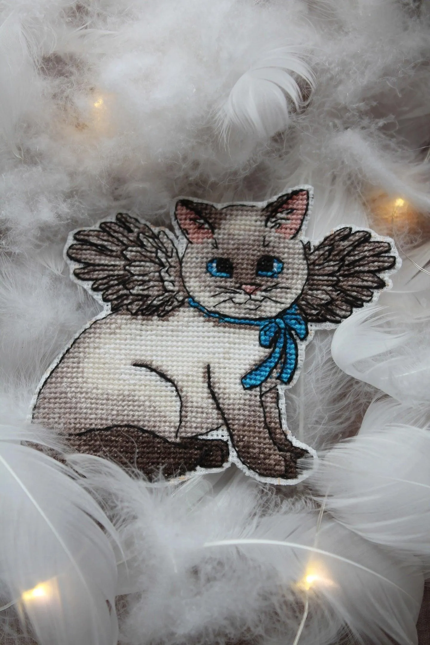 Angel Cat  - PDF Cross Stitch Pattern