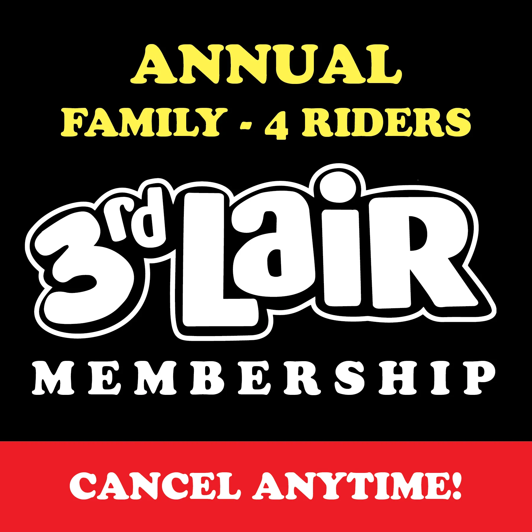 ANNUAL MEMBERSHIP SUBSCRIPTION (FAMILY - 4 RIDERS)