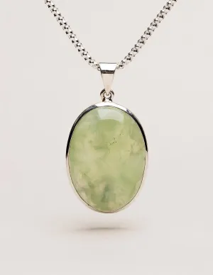 Australian Prehnite Oval Pendant