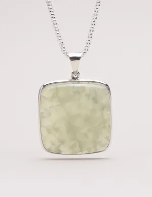 Australian Prehnite Square Pendant