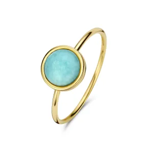 Belleville Emmalyn 14 karat gold ring with amazonite gemstone