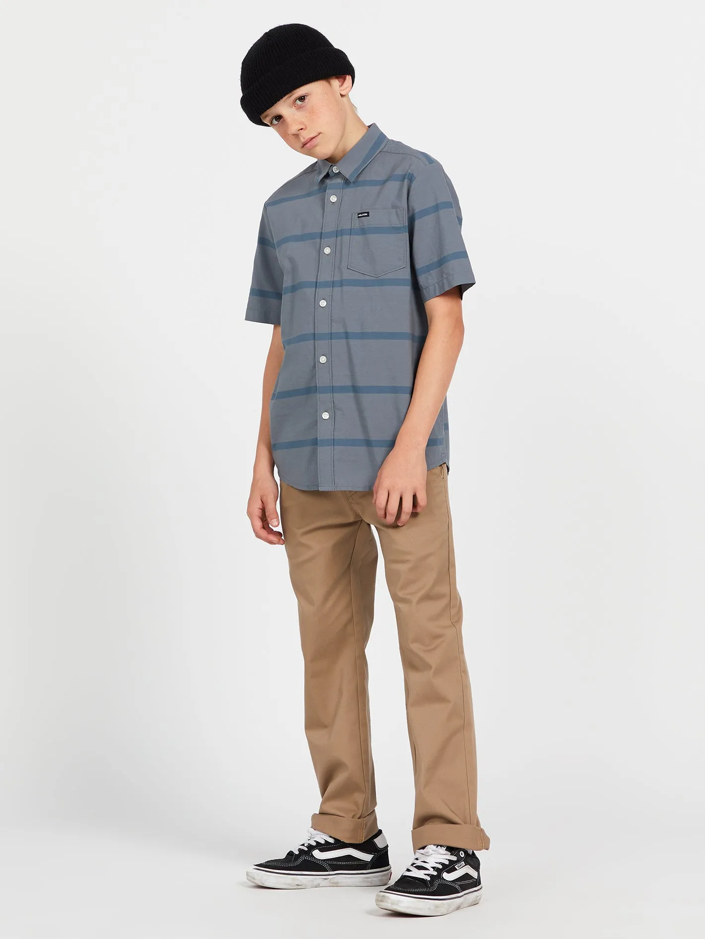 Big Boys Stone Stagger Short Sleeve Shirt - Pewter