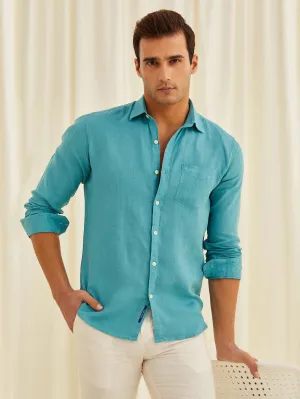 Blue Royal Linen Shirt