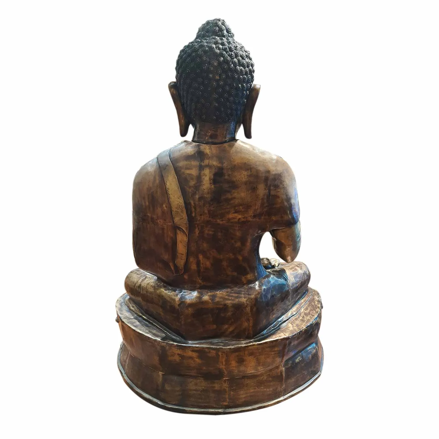 Brass Sitting Buddha in Two Tone Finish 70 in