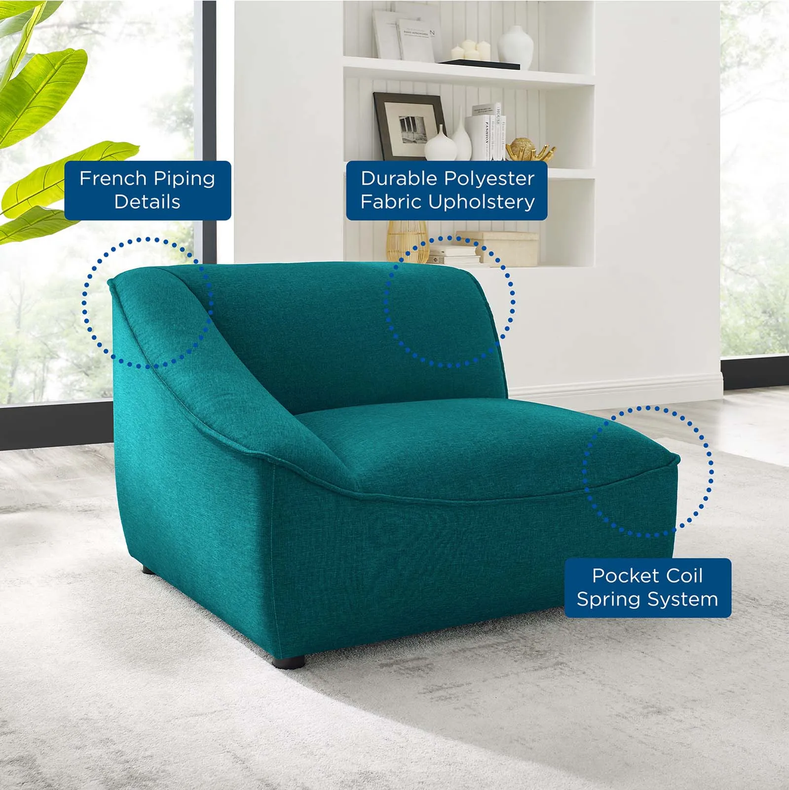 Comprise Left-Arm Sectional Sofa Chair by Modway