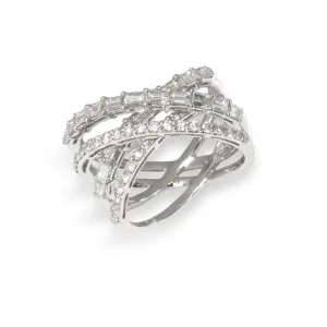 Criss-Cross Fancy Shape Diamond Ring