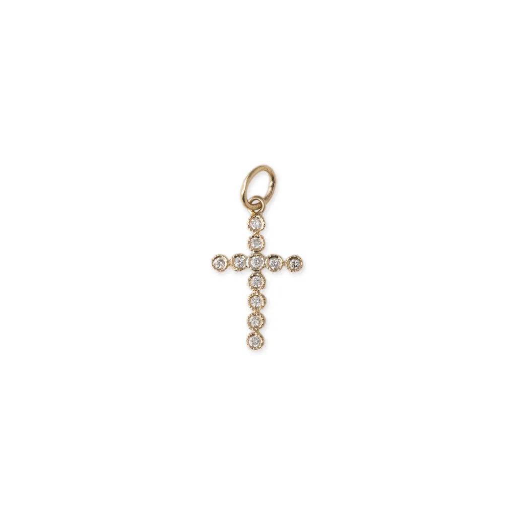 DIAMOND MILGRAIN CROSS