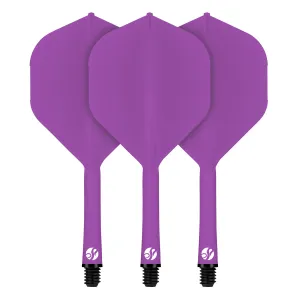 Flight Deck Purple One Piece Dart Flight and Shaft System by Shot