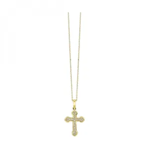 Gold Diamond Cross Pendant