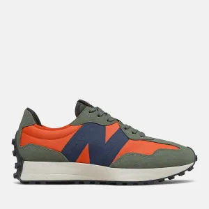 Scarpe Uomo NEW BALANCE Sneakers 327 in Suede e Nylon colore Dark Blaze e Natural Indigo