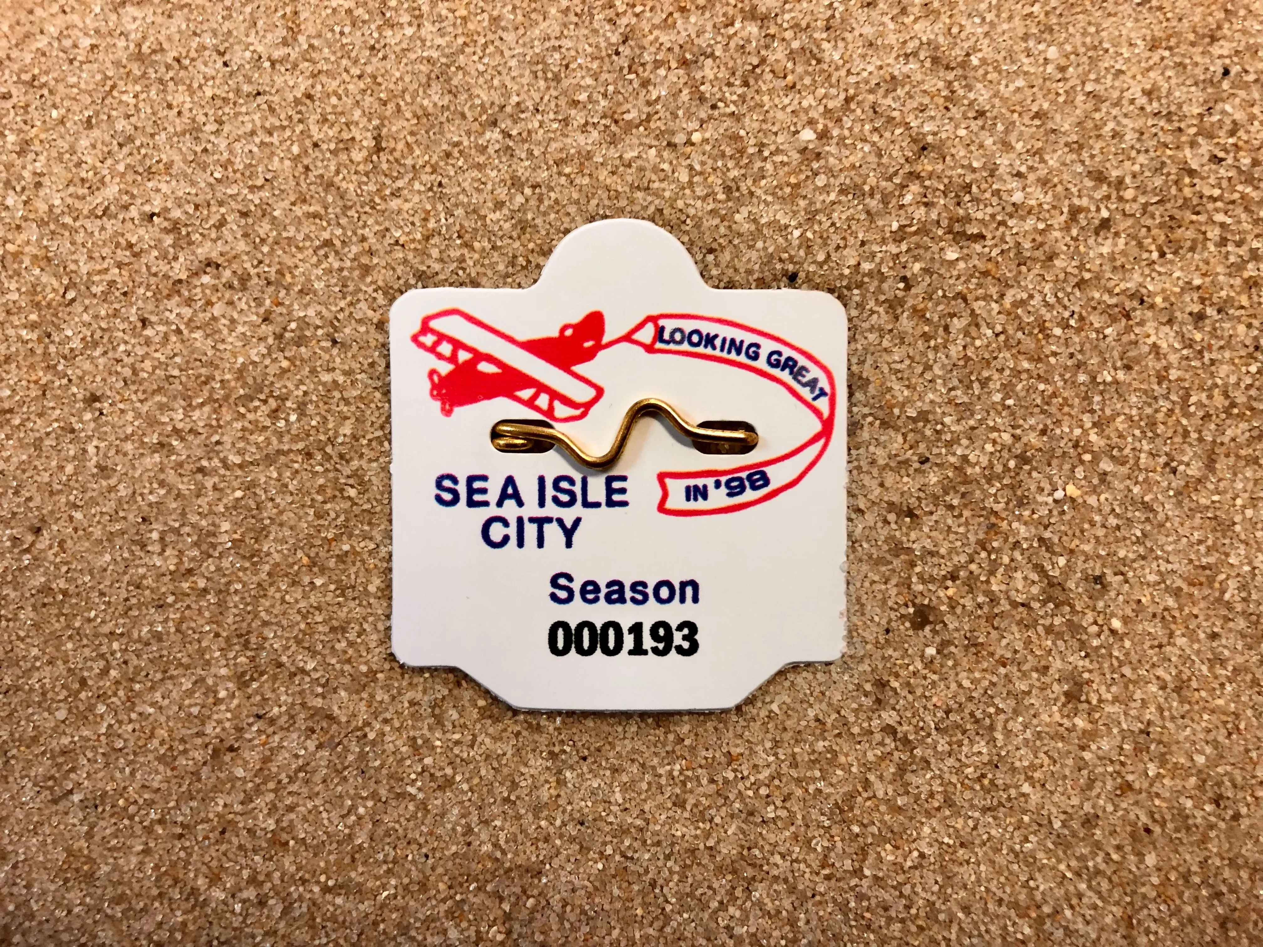 Sea Isle City 1998 Seasonal Beach Tag