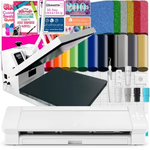 Silhouette Cameo 4 PLUS - 15" w/ 15" x 15" White Heat Press Bundle