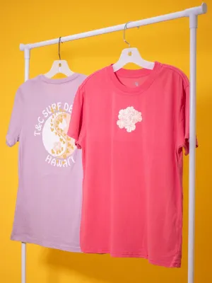 T&C Surf Moon Flower Boyfriend Tee